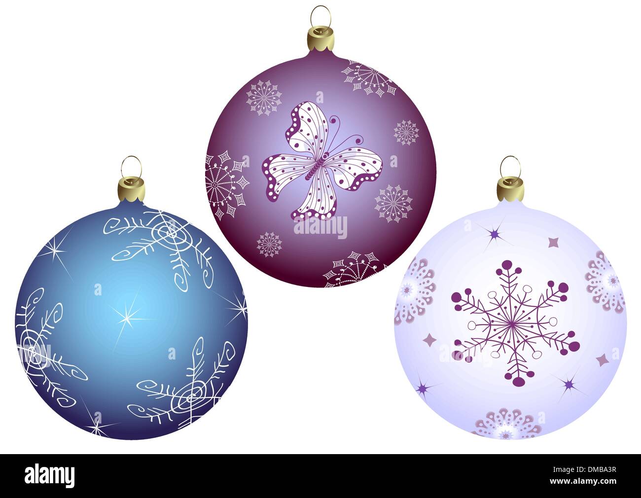 Set Christmas`s balls Stock Vector